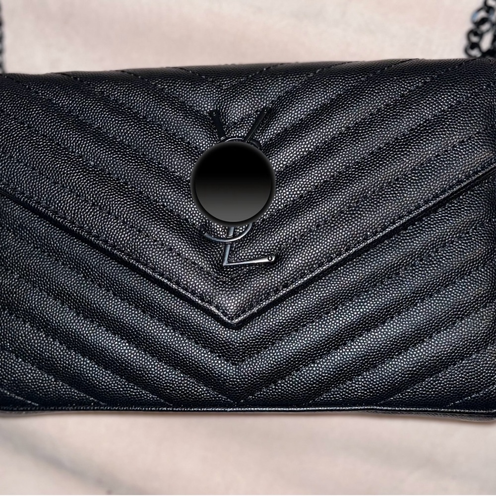 Black Envelope Clutch Bag
